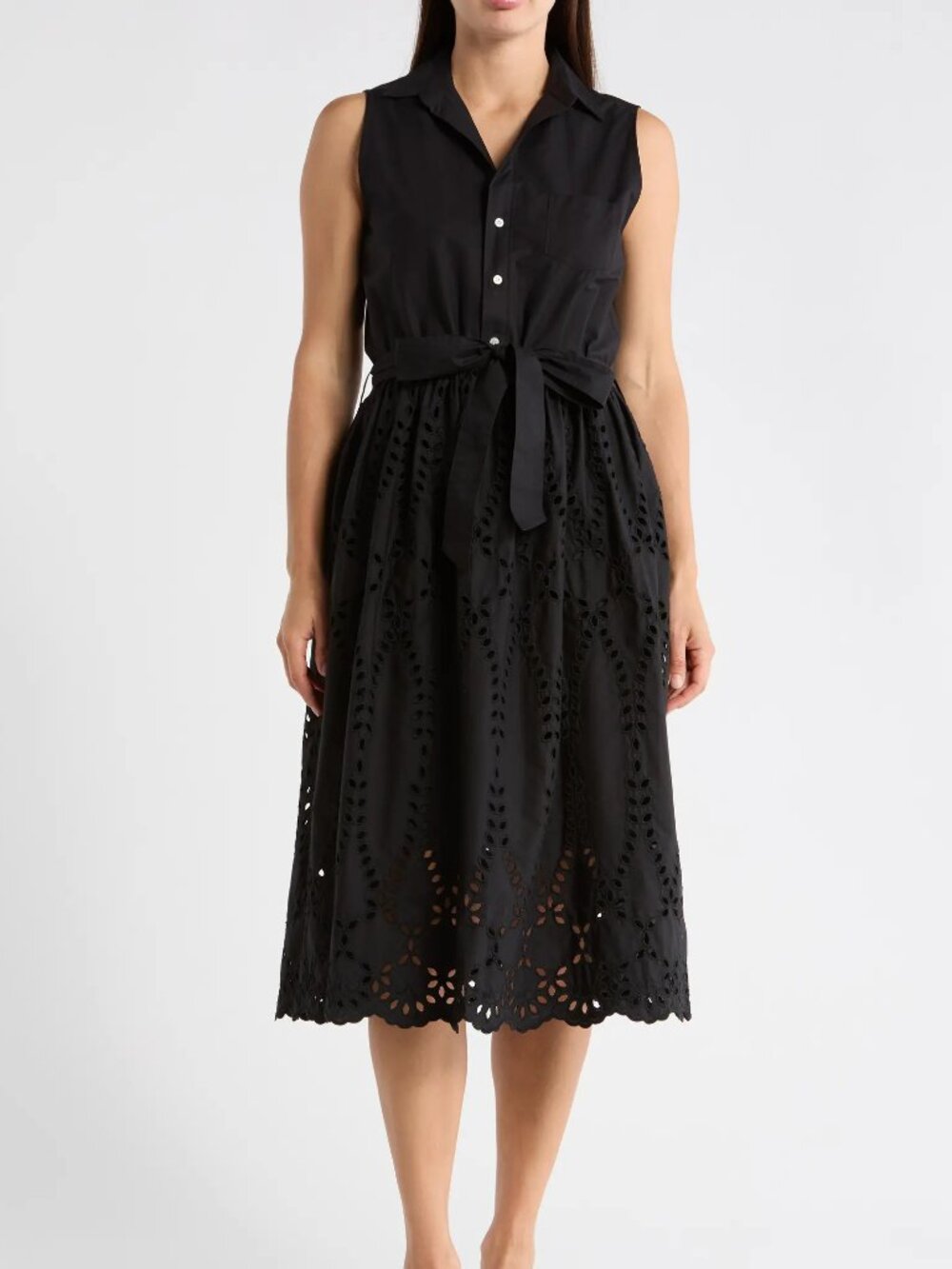 Frank & Eileen Sleeveless Cotton Eyelet Dress